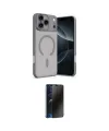 ieg™ iPhone 17 Pro Max Kılıf Çekirdek Klasik Özel Seri - Siyah 3D Antistatik Hayalet Cam Ekran Koruyucu