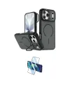 ieg™ iPhone 17 Pro Max Kılıf Çekirdek Klasik - Siyah 3D Antistatik Cam Ekran Koruyucu
