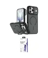 ieg™ iPhone 17 Pro Max Kılıf Çekirdek Klasik - Siyah Bilvis 3X AR HD Cam Ekran Koruyucu