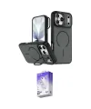ieg™ iPhone 17 Pro Max Kılıf Çekirdek Klasik - Siyah Bilvis 5in1 3D Magic Cam Ekran Koruyucu
