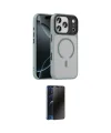 ieg™ iPhone 17 Pro Max Kılıf Doruk Form Serisi - Siyah 3D Antistatik Hayalet Cam Ekran Koruyucu