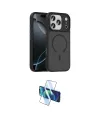ieg™ iPhone 17 Pro Max Kılıf Doruk Form Serisi - Siyah 3D Antistatik Seramik Nano Ekran Koruyucu
