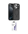 ieg™ iPhone 17 Pro Max Kılıf Doruk Form Serisi - Siyah Bilvis 3X AR HD Cam Ekran Koruyucu