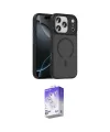 ieg™ iPhone 17 Pro Max Kılıf Doruk Form Serisi - Siyah Bilvis 5in1 3D Magic Cam Ekran Koruyucu
