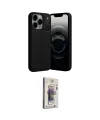 ieg™ iPhone 17 Pro Max Kılıf Doruk Klasik Özel Seri - Siyah Bilvis 3D Cam Ekran Koruyucu
