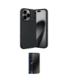 ieg™ iPhone 17 Pro Max Kılıf Eksen Form Prime - Siyah 3D Antistatik Hayalet Cam Ekran Koruyucu
