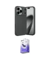 ieg™ iPhone 17 Pro Max Kılıf Eksen Form Prime - Siyah Bilvis 5in1 5D Magic Hayalet Cam Ekran Koruyucu