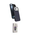 ieg™ iPhone 17 Pro Max Kılıf İz Işık Koleksiyonu - Siyah Bilvis 3D Cam Ekran Koruyucu