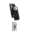 ieg™ iPhone 17 Pro Max Kılıf İz Işık Koleksiyonu - Siyah Bilvis 3D Cam Ekran Koruyucu
