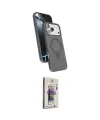 ieg™ iPhone 17 Pro Max Kılıf İz Işık Koleksiyonu - Siyah Bilvis 3D Cam Ekran Koruyucu