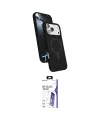 ieg™ iPhone 17 Pro Max Kılıf İz Işık Koleksiyonu - Siyah Bilvis 3X AR HD Cam Ekran Koruyucu