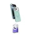 ieg™ iPhone 17 Pro Max Kılıf İz Işık Koleksiyonu - Siyah Bilvis 5in1 5D Magic Hayalet Cam Ekran Koruyucu