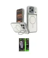 ieg™ iPhone 17 Pro Max Kılıf İz Modern Prime - Şeffaf 360 Full Body Arka Koruyucu
