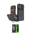 ieg™ iPhone 17 Pro Max Kılıf İz Modern Prime - Şeffaf 360 Full Body Arka Koruyucu