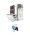 ieg™ iPhone 17 Pro Max Kılıf İz Modern Prime - Siyah 3D Antistatik Cam Ekran Koruyucu