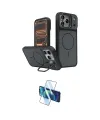 ieg™ iPhone 17 Pro Max Kılıf İz Modern Prime - Siyah 3D Antistatik Cam Ekran Koruyucu
