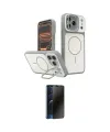 ieg™ iPhone 17 Pro Max Kılıf İz Modern Prime - Siyah 3D Antistatik Hayalet Cam Ekran Koruyucu