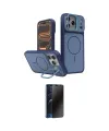 ieg™ iPhone 17 Pro Max Kılıf İz Modern Prime - Siyah 3D Antistatik Hayalet Cam Ekran Koruyucu