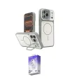 ieg™ iPhone 17 Pro Max Kılıf İz Modern Prime - Siyah Bilvis 5in1 3D Magic Cam Ekran Koruyucu