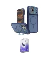 ieg™ iPhone 17 Pro Max Kılıf İz Modern Prime - Siyah Bilvis 5in1 5D Magic Hayalet Cam Ekran Koruyucu