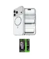 ieg™ iPhone 17 Pro Max Kılıf Kıvılcım Form Prime - Şeffaf 360 Full Body Arka Koruyucu