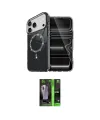 ieg™ iPhone 17 Pro Max Kılıf Kıvılcım Form Prime - Siyah 360 Mat Full Body Arka Koruyucu