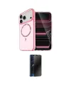 ieg™ iPhone 17 Pro Max Kılıf Kıvılcım Form Prime - Siyah 3D Antistatik Hayalet Cam Ekran Koruyucu