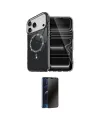 ieg™ iPhone 17 Pro Max Kılıf Kıvılcım Form Prime - Siyah 3D Antistatik Hayalet Cam Ekran Koruyucu