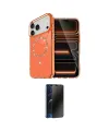 ieg™ iPhone 17 Pro Max Kılıf Kıvılcım Form Prime - Siyah 3D Antistatik Hayalet Cam Ekran Koruyucu