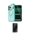 ieg™ iPhone 17 Pro Max Kılıf Kıvılcım Form Prime - Siyah 3D Antistatik Hayalet Cam Ekran Koruyucu