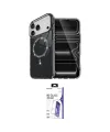 ieg™ iPhone 17 Pro Max Kılıf Kıvılcım Form Prime - Siyah Bilvis 3X AR HD Cam Ekran Koruyucu
