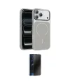 ieg™ iPhone 17 Pro Max Kılıf Kıvılcım Klasik - Siyah 3D Antistatik Hayalet Cam Ekran Koruyucu