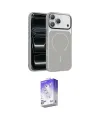 ieg™ iPhone 17 Pro Max Kılıf Kıvılcım Klasik - Siyah Bilvis 5in1 3D Magic Cam Ekran Koruyucu