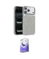 ieg™ iPhone 17 Pro Max Kılıf Kıvılcım Klasik - Siyah Bilvis 5in1 5D Magic Hayalet Cam Ekran Koruyucu