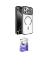 ieg™ iPhone 17 Pro Max Kılıf Kıvılcım Prime - Siyah Bilvis 5in1 5D Magic Hayalet Cam Ekran Koruyucu
