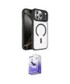 ieg™ iPhone 17 Pro Max Kılıf Kıvılcım Prime - Siyah Bilvis 5in1 5D Magic Hayalet Cam Ekran Koruyucu