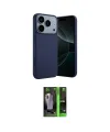 ieg™ iPhone 17 Pro Max Kılıf Kozmos Yansıma Özel Seri - Siyah 360 Mat Full Body Arka Koruyucu