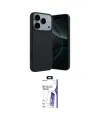 ieg™ iPhone 17 Pro Max Kılıf Kozmos Yansıma Özel Seri - Siyah Bilvis 3X AR HD Cam Ekran Koruyucu