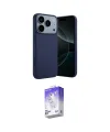 ieg™ iPhone 17 Pro Max Kılıf Kozmos Yansıma Özel Seri - Siyah Bilvis 5in1 3D Magic Cam Ekran Koruyucu