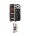 ieg™ iPhone 17 Pro Max Kılıf Kutup Doku Serisi - Siyah Bilvis 3D Cam Ekran Koruyucu