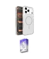 ieg™ iPhone 17 Pro Max Kılıf Kutup Doku Serisi - Siyah Bilvis 5in1 3D Magic Cam Ekran Koruyucu