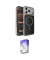 ieg™ iPhone 17 Pro Max Kılıf Kutup Doku Serisi - Siyah Bilvis 5in1 3D Magic Cam Ekran Koruyucu