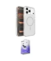 ieg™ iPhone 17 Pro Max Kılıf Kutup Doku Serisi - Siyah Bilvis 5in1 5D Magic Hayalet Cam Ekran Koruyucu