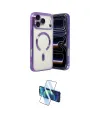 ieg™ iPhone 17 Pro Max Kılıf Nova Işık Özel Seri - Siyah 3D Antistatik Cam Ekran Koruyucu