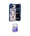 ieg™ iPhone 17 Pro Max Kılıf Nova Işık Özel Seri - Siyah Bilvis 5in1 5D Magic Hayalet Cam Ekran Koruyucu