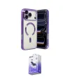 ieg™ iPhone 17 Pro Max Kılıf Nova Işık Özel Seri - Siyah Bilvis 5in1 5D Magic Hayalet Cam Ekran Koruyucu