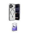 ieg™ iPhone 17 Pro Max Kılıf Nova Işık Özel Seri - Siyah Bilvis 5in1 5D Magic Hayalet Cam Ekran Koruyucu