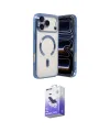ieg™ iPhone 17 Pro Max Kılıf Nova Işık Özel Seri - Siyah Bilvis 5in1 5D Magic Hayalet Cam Ekran Koruyucu