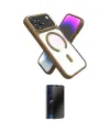 ieg™ iPhone 17 Pro Max Kılıf Nova Yansıma Serisi - Siyah 3D Antistatik Hayalet Cam Ekran Koruyucu