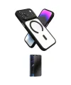 ieg™ iPhone 17 Pro Max Kılıf Nova Yansıma Serisi - Siyah 3D Antistatik Hayalet Cam Ekran Koruyucu